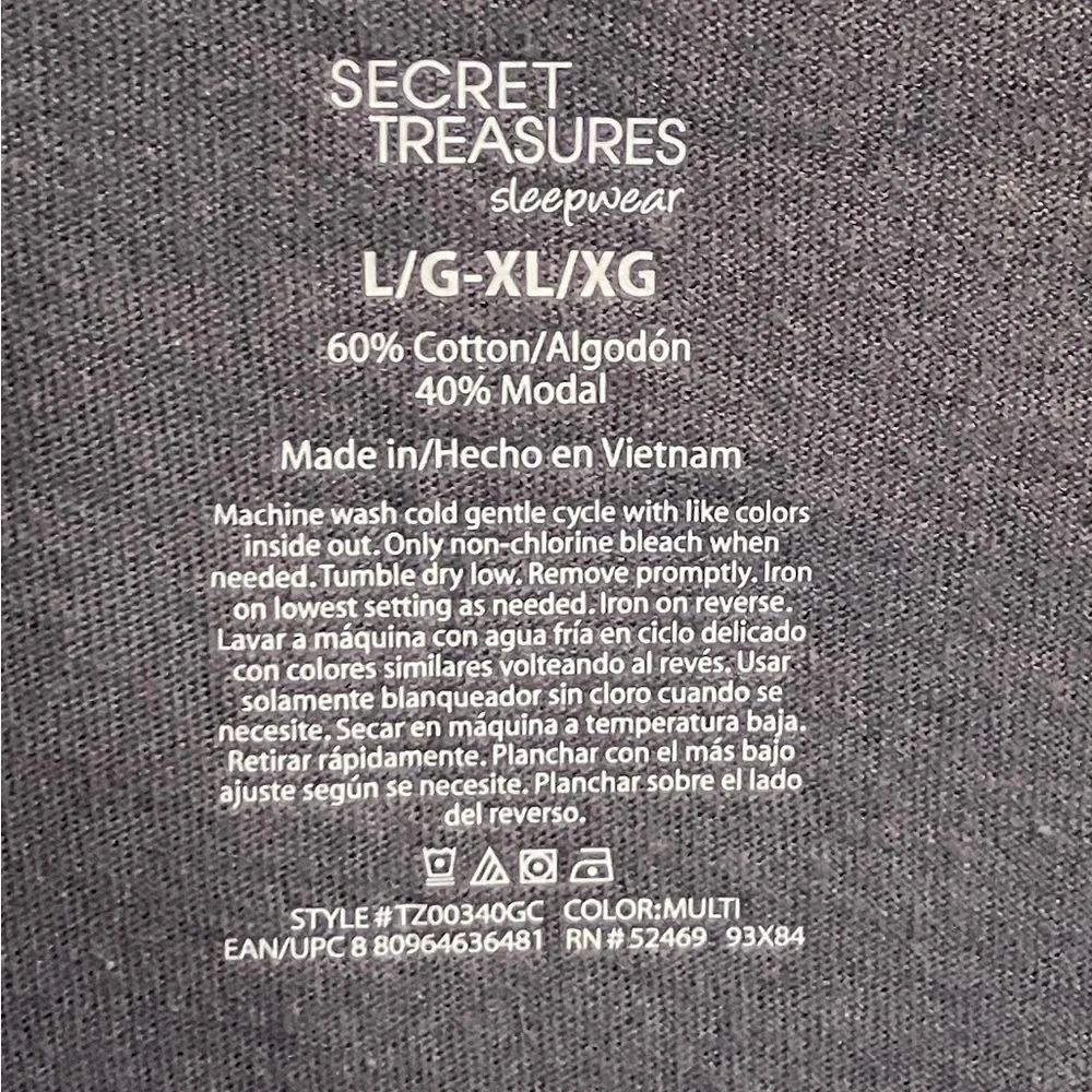 Size L/XL Large XL Secret Treasures Sleepwear Sleep Shirt Make Today Amazing - Picture 3 of 3